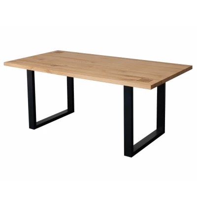 Étkezőasztal 160x90 LEXY - olajozott vadtölgy / fekete