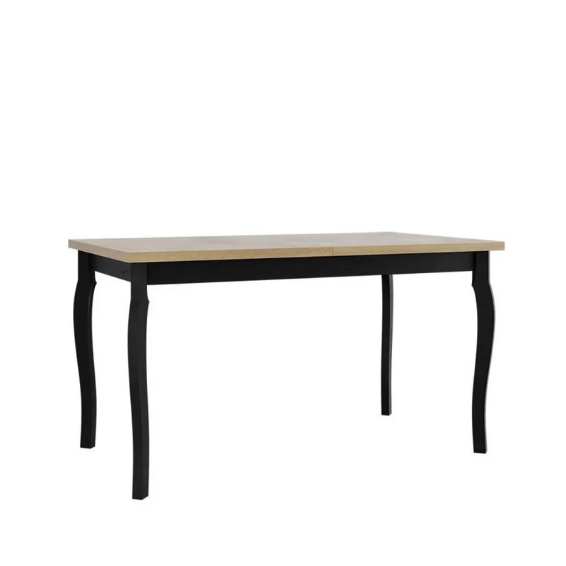 Kihúzható étkezőasztal 140x80 cm ELISEK 5 - sonoma tölgy / fekete