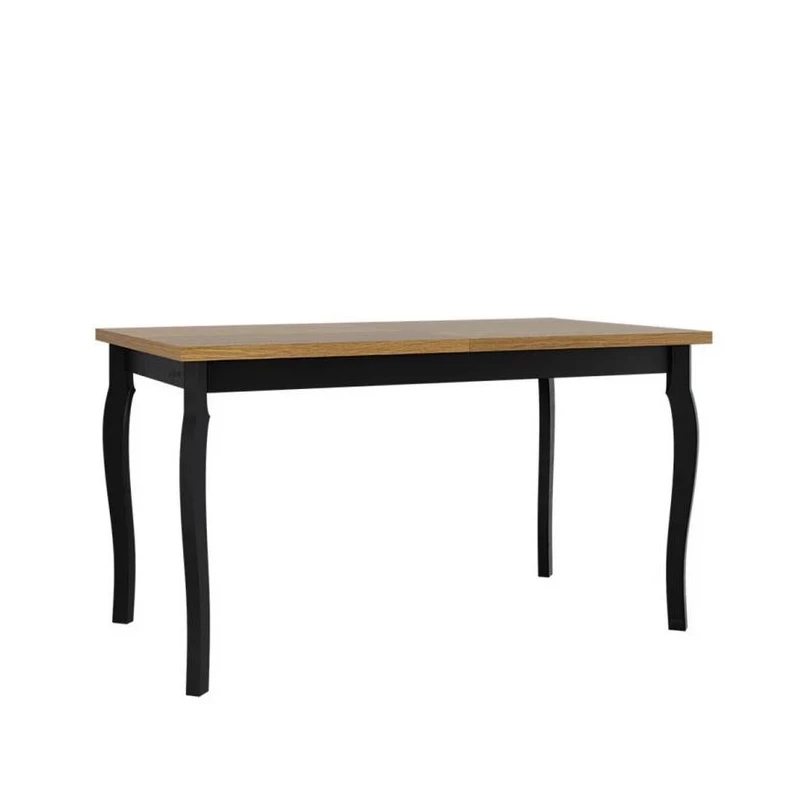 Kihúzható étkezőasztal 140x80 cm ELISEK 5 - unokája tölgy / fekete