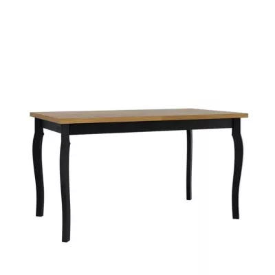 Kihúzható étkezőasztal 140x80 cm ELISEK 5 - unokája tölgy / fekete