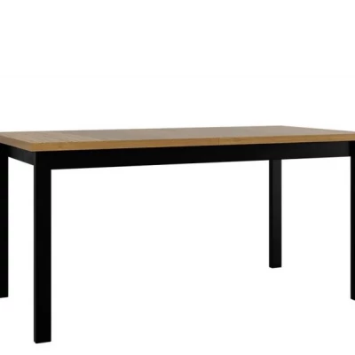Kihúzható konyhaasztal 160x90 cm ELISEK 4 - unokája tölgy / fekete