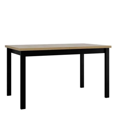 Kihúzható étkezőasztal 140x80 cm ELISEK 2 - sonoma tölgy / fekete