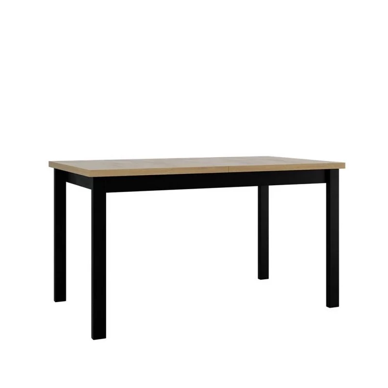Kihúzható étkezőasztal 140x80 cm ELISEK 2 - sonoma tölgy / fekete