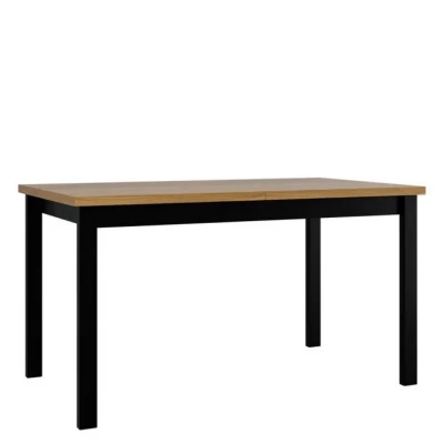 Kihúzható étkezőasztal 140x80 cm ELISEK 2 - unokája tölgy / fekete