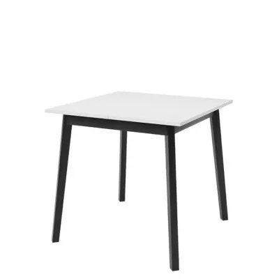 Kis kihúzható étkezőasztal 85x85 cm BAKARA - fehér / fekete
