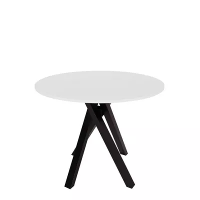 Kis kerek étkezőasztal 92 cm BOMBEL - fehér / fekete