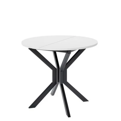 Kis kerek étkezőasztal 90 cm DIAMENT 1 - fehér / fekete