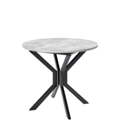 Kis kerek étkezőasztal 90 cm DIAMENT 1 - szürke márvány / fekete