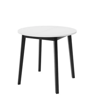 Kis kerek étkezőasztal 90 cm DIAMENT 2 - fehér / fekete