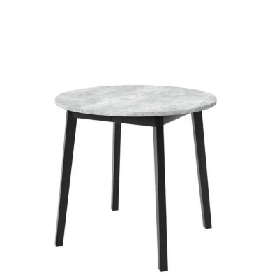 Kis kerek étkezőasztal 90 cm DIAMENT 2 - szürke márvány / fekete