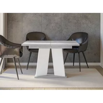 Modern kihúzható étkezőasztal RANDOY - szürke / fehér