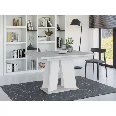 Modern kihúzható étkezőasztal RANDOY - szürke / fehér