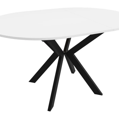 Kis kerek konyhaasztal 100 cm REKITA - lancelot tölgy / fekete