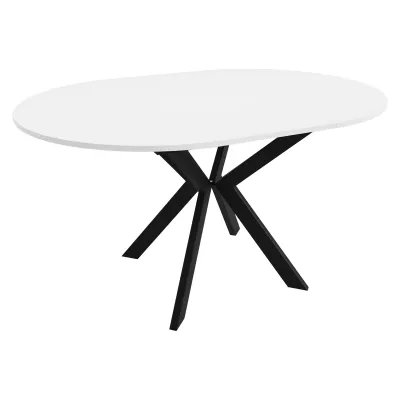 Kis kerek konyhaasztal 100 cm REKITA - lancelot tölgy / fekete