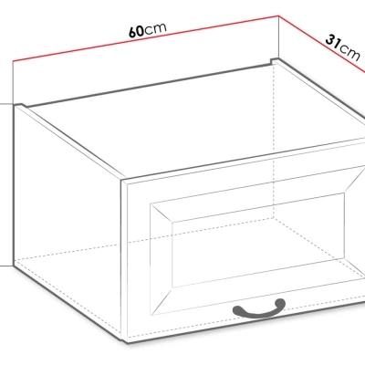 Fali konyhaszekrény 60 cm FRYZIA - fehér