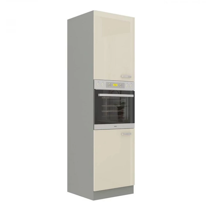 Magas szekrény beépíthető sütőhöz 60 cm SHAN 2 - szürke / fényes krém