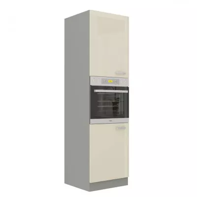 Magas szekrény beépíthető sütőhöz 60 cm SHAN 2 - szürke / fényes krém