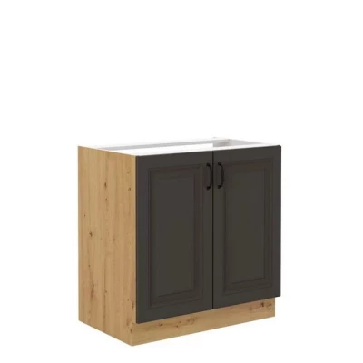 Alsó konyhaszekrény mosogató alatt 80 cm FRYZIA - artisan tölgy / grafit