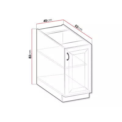 Alsó konyhaszekrény 40 cm FRYZIA - fehér