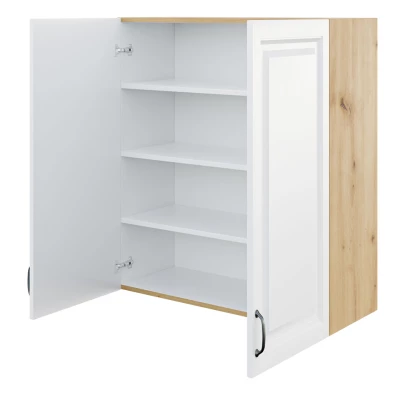 Felső kétajtós konyhaszekrény 80 cm FRYZIA - fehér