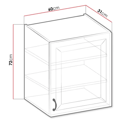 FRYZIA felső konyhaszekrény 60 cm - fehér