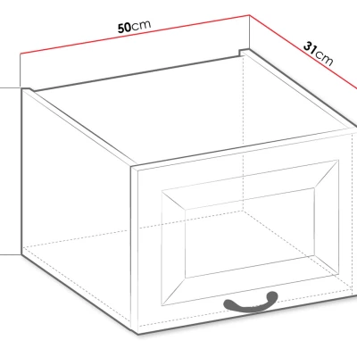 Felső konyhaszekrény 50 cm FRYZIA - fehér
