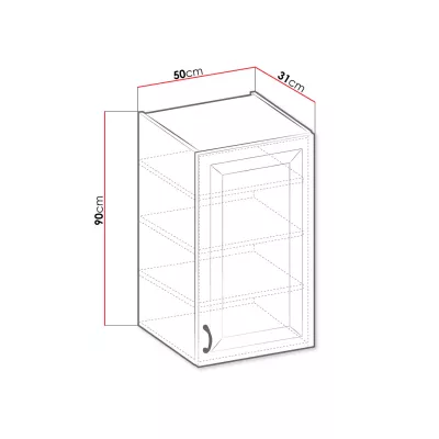 FRYZIA felső konyhaszekrény 50 cm - fehér
