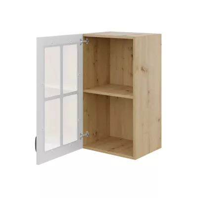 Konyhai felső üvegszekrény 40 cm FRYZIA - fehér