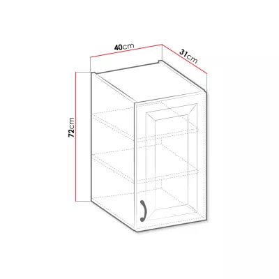 Felső konyhaszekrény 40 cm FRYZIA - fehér