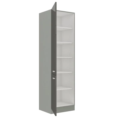 Magas konyhaszekrény 60 cm RONG 2 - szürke / fényes szürke