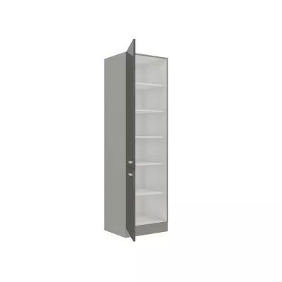 Magas konyhaszekrény 60 cm RONG 2 - szürke / fényes szürke