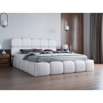Kárpitozott ágy 160x200 ALZIRA 1 tárolóhellyel - vanília