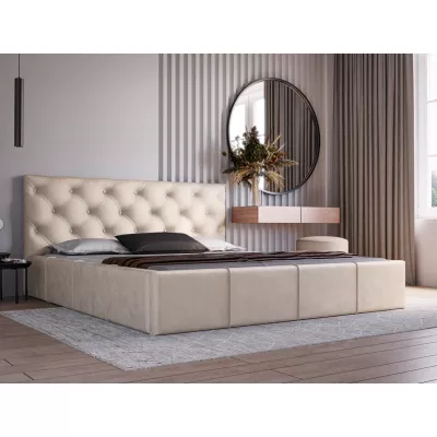 Elegáns kárpitozott ágy 140x200 NURIA 1 - vanília