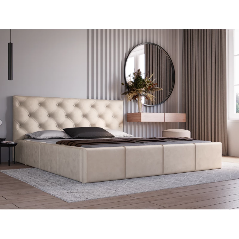 Elegáns kárpitozott ágy 120x200 NURIA 1 - vanília