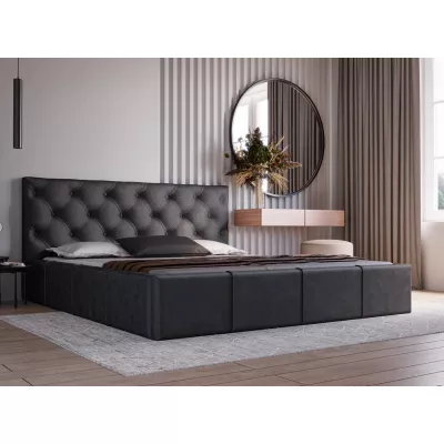 Elegáns kárpitozott ágy 160x200 NURIA 1 - fekete