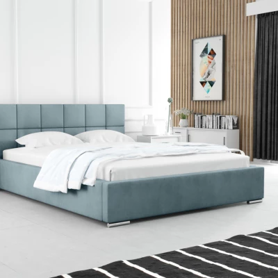 Modern kárpitozott ágy 160x200 RUBINA 1 - kék