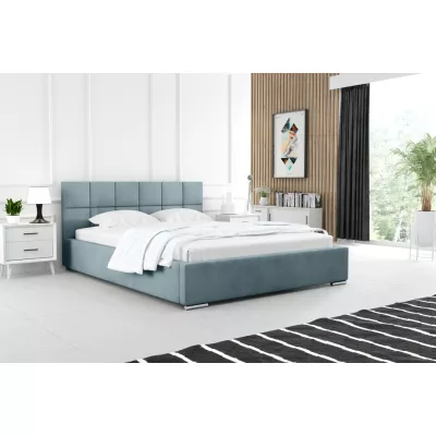 Modern kárpitozott ágy 160x200 RUBINA 1 - kék