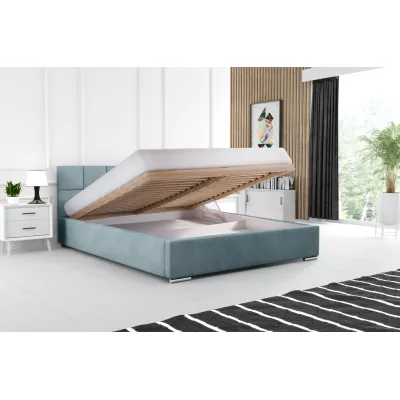Modern kárpitozott ágy 160x200 RUBINA 1 - kék