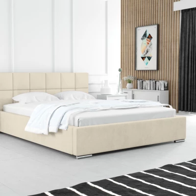 Modern kárpitozott ágy 120x200 RUBINA 1 - vanília