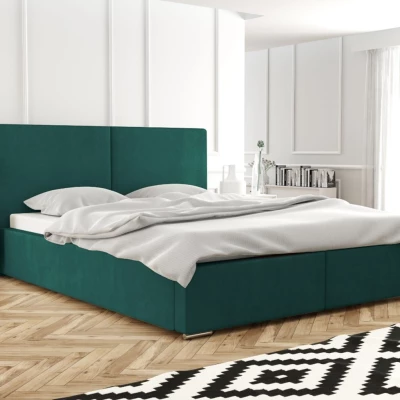 Modern kárpitozott ágy 160x200 SANDRINA 1 - sötétzöld