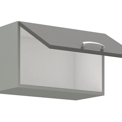 Felső zárt konyhaszekrény 60 cm SHAN 1 - szürke / fényes krém