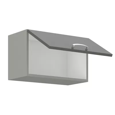 Felső zárt konyhaszekrény 60 cm RONG 1 - szürke / fényes szürke