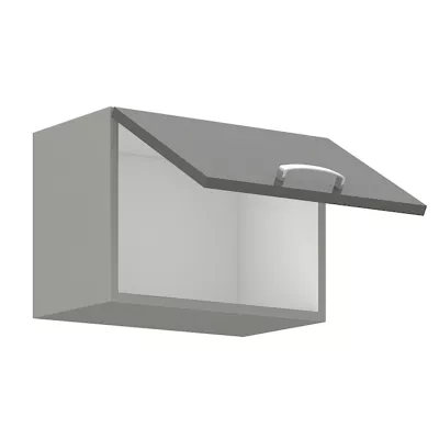 Felső konyhaszekrény 50 cm RONG - szürke / fényes szürke