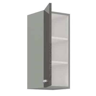 Felső zárt konyhaszekrény 30 cm RONG - szürke / fényes szürke