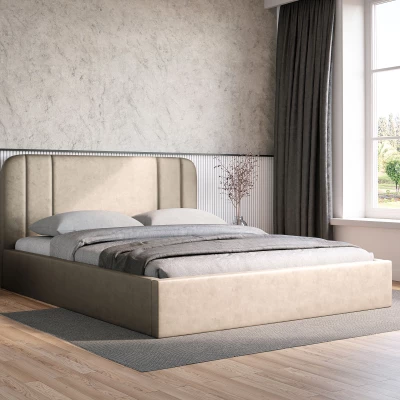 Kárpitozott ágy 140x200 MARGARIDA 1 - bézs