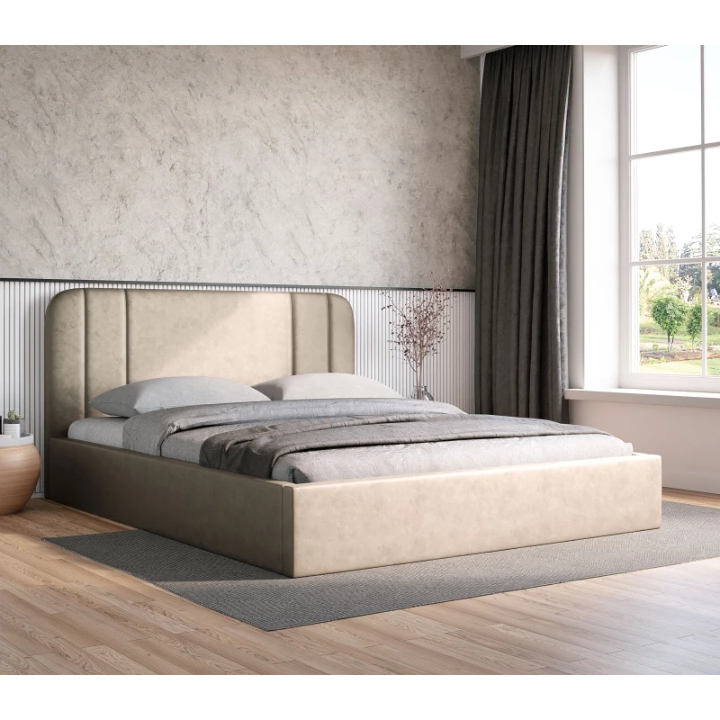 Kárpitozott ágy 140x200 MARGARIDA 1 - bézs