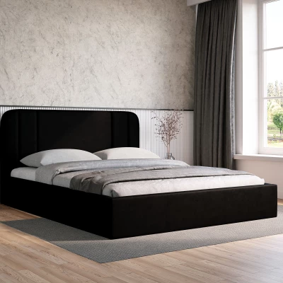 Kárpitozott ágy 160x200 MARGARIDA 1 - fekete