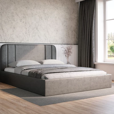 Kárpitozott ágy 160x200 MARGARIDA 1 - világosszürke