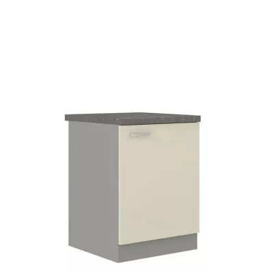 Alsó egyajtós konyhaszekrény 60 cm SHAN - szürke / fényes krém