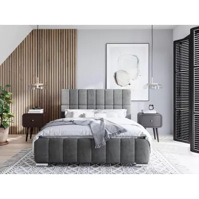 Modern ágy 140x200 ARLETE 1 tárolóhellyel - szürke